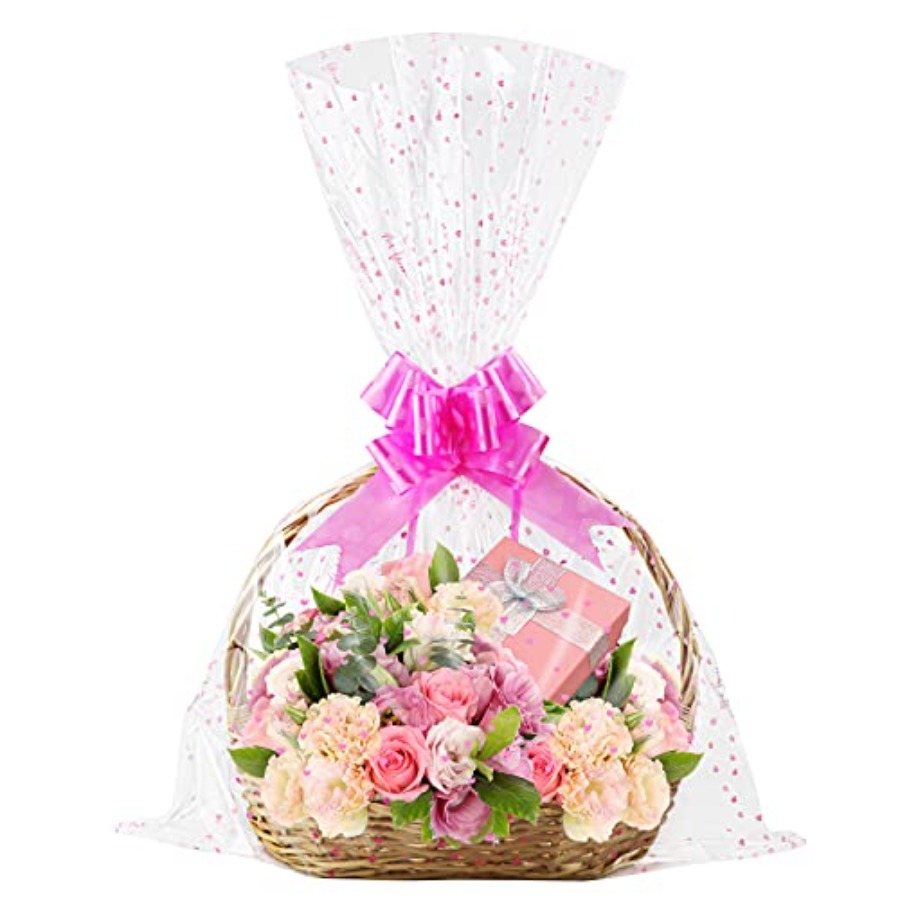 Cellophane Wrap Clear - Large Cellophane Bags, Heart Clear Wrap