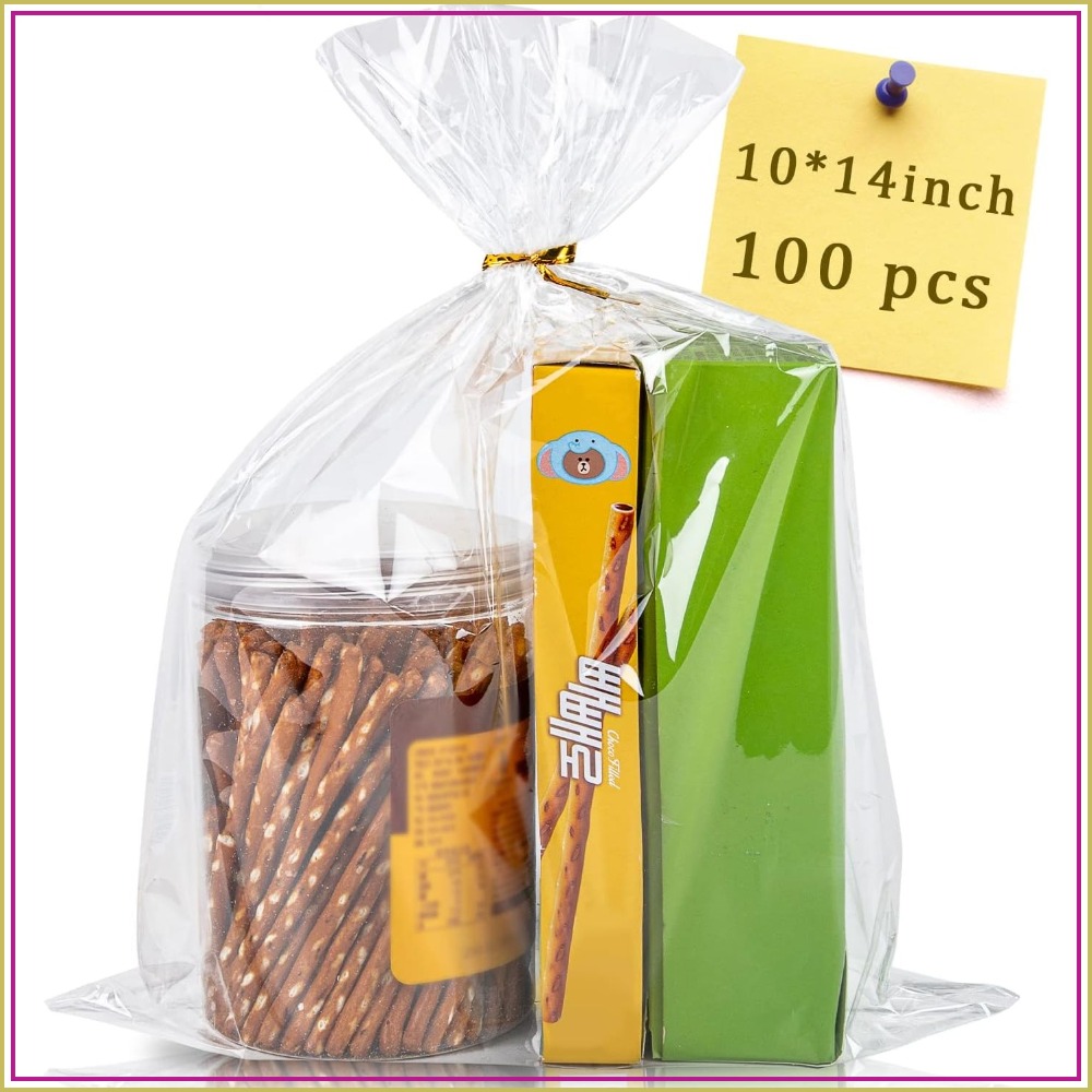 Cellophane Wrap Clear - 100pcs Cellophane Bags 10x14 Clear Treat