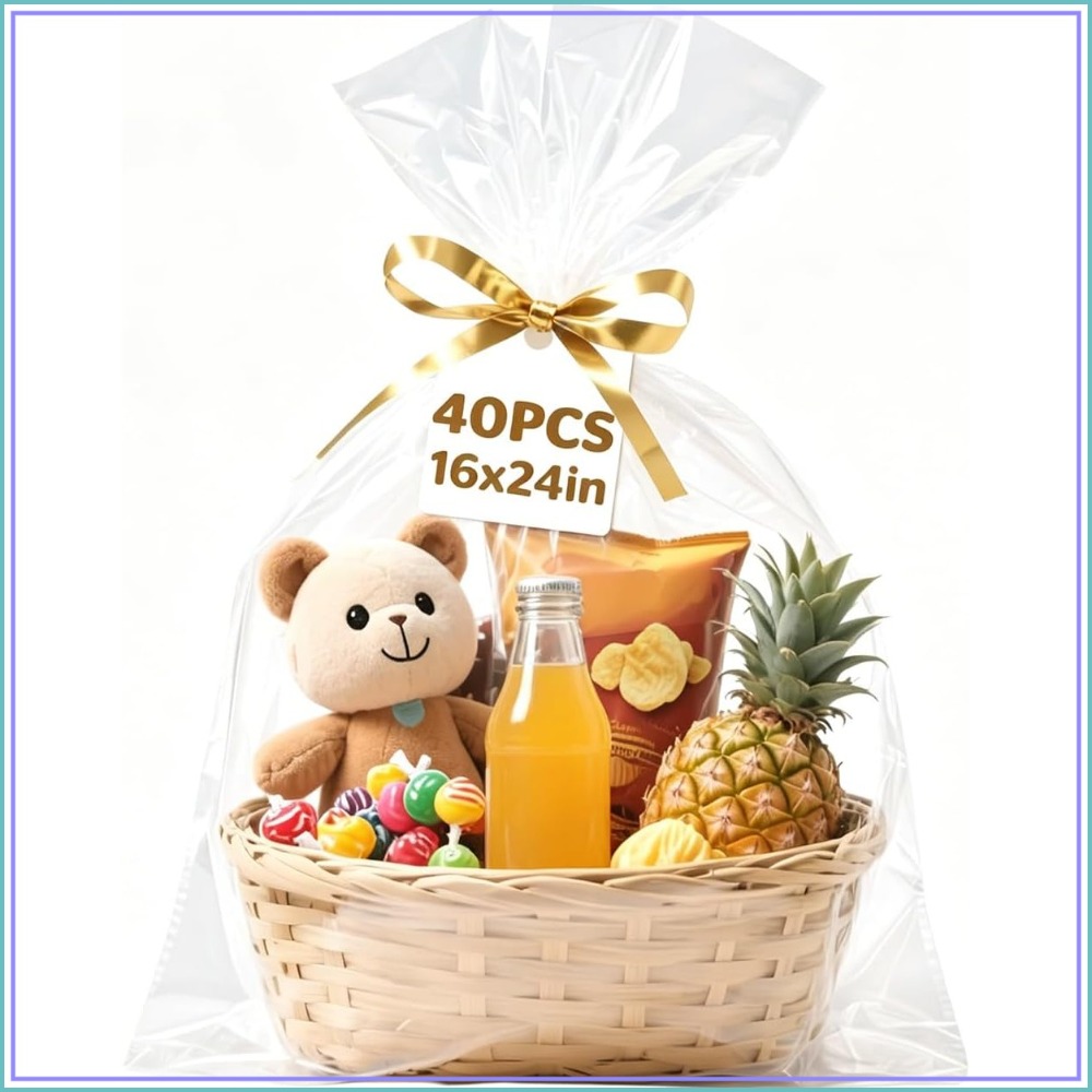 Cellophane Wrap Clear - 40 Pcs Cellophane Bags 16x24 Inchs