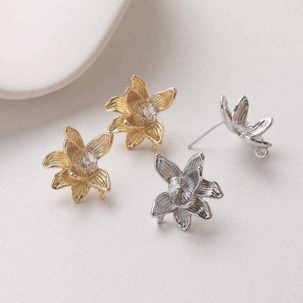 Florist Supplies - 4PCS Dainty Flower Ear Studs Earrings