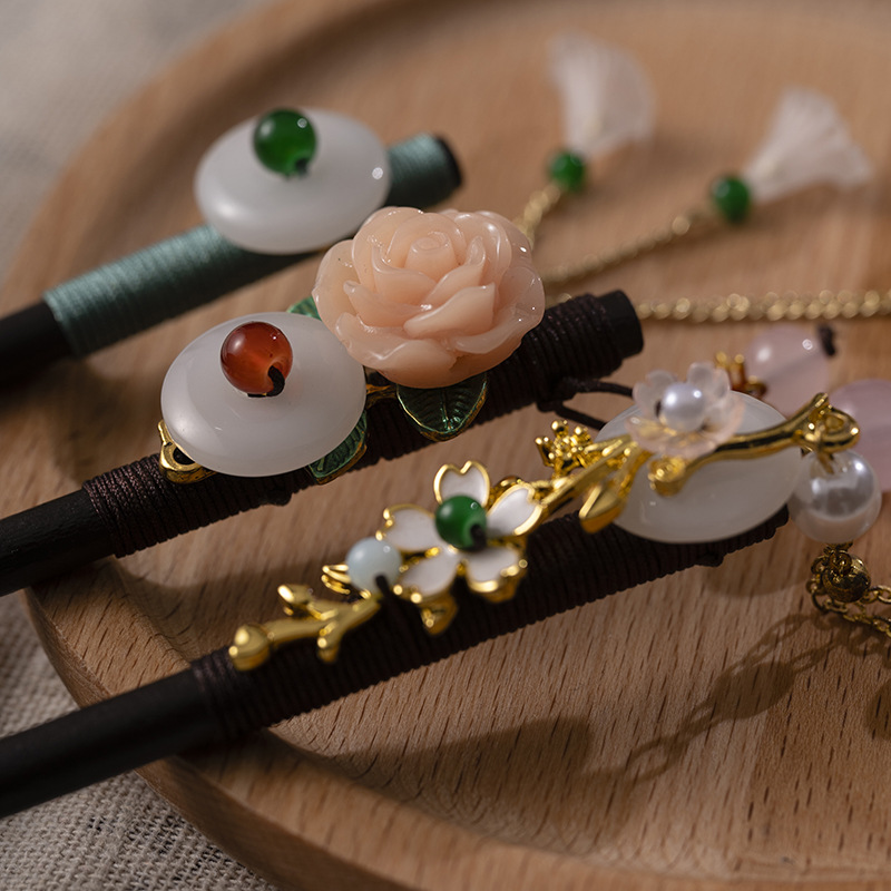 1Pc Wooden Hairpin Headdress f - Florist Supplies 评论和价格