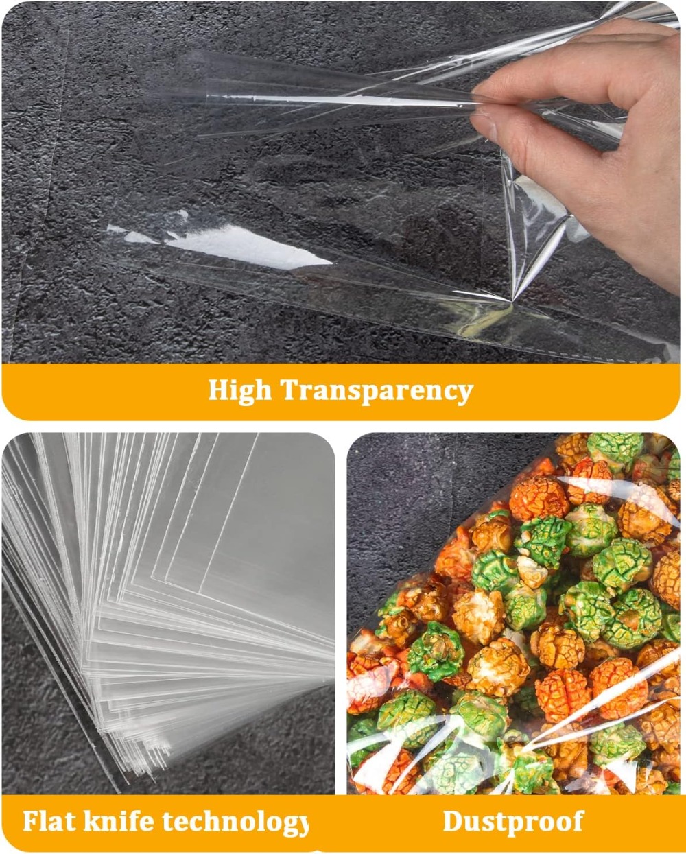 100pcs Cellophane Bags 10x14 C - Cellophane Wrap Clear 评论和价格