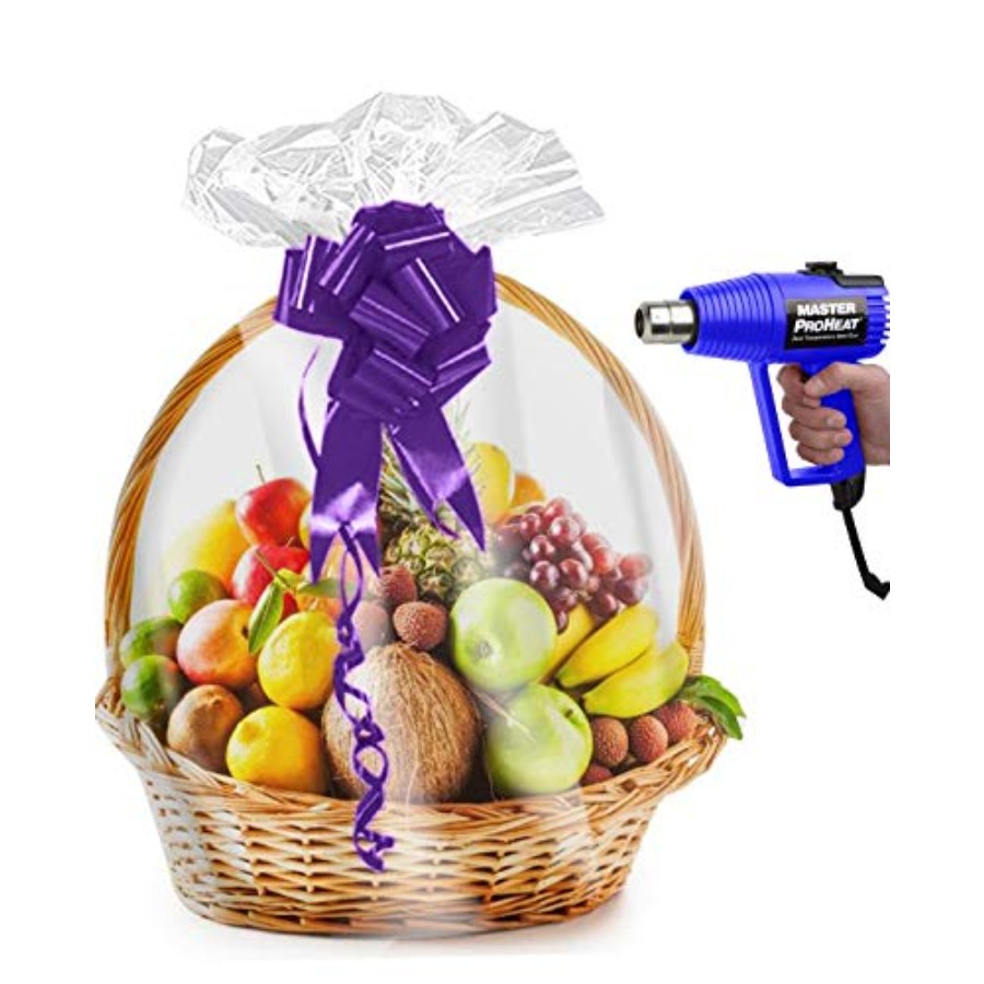 Shrink Wrap Basket Bags For Gi - Cellophane Wrap Clear 评论和价格