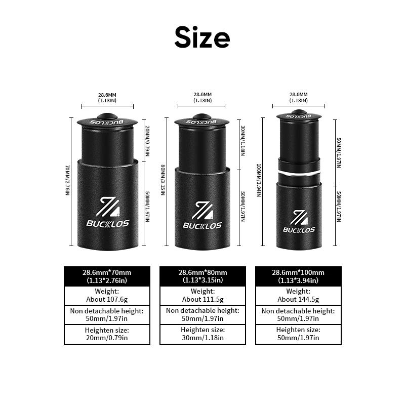 BUCKLOS Bike Fork Stem Extensi - Stem Extender Tube 评论和价格