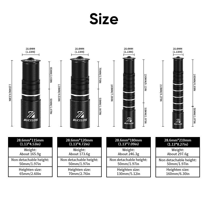 BUCKLOS Bike Fork Stem Extensi - Stem Extender Tube 评论和价格