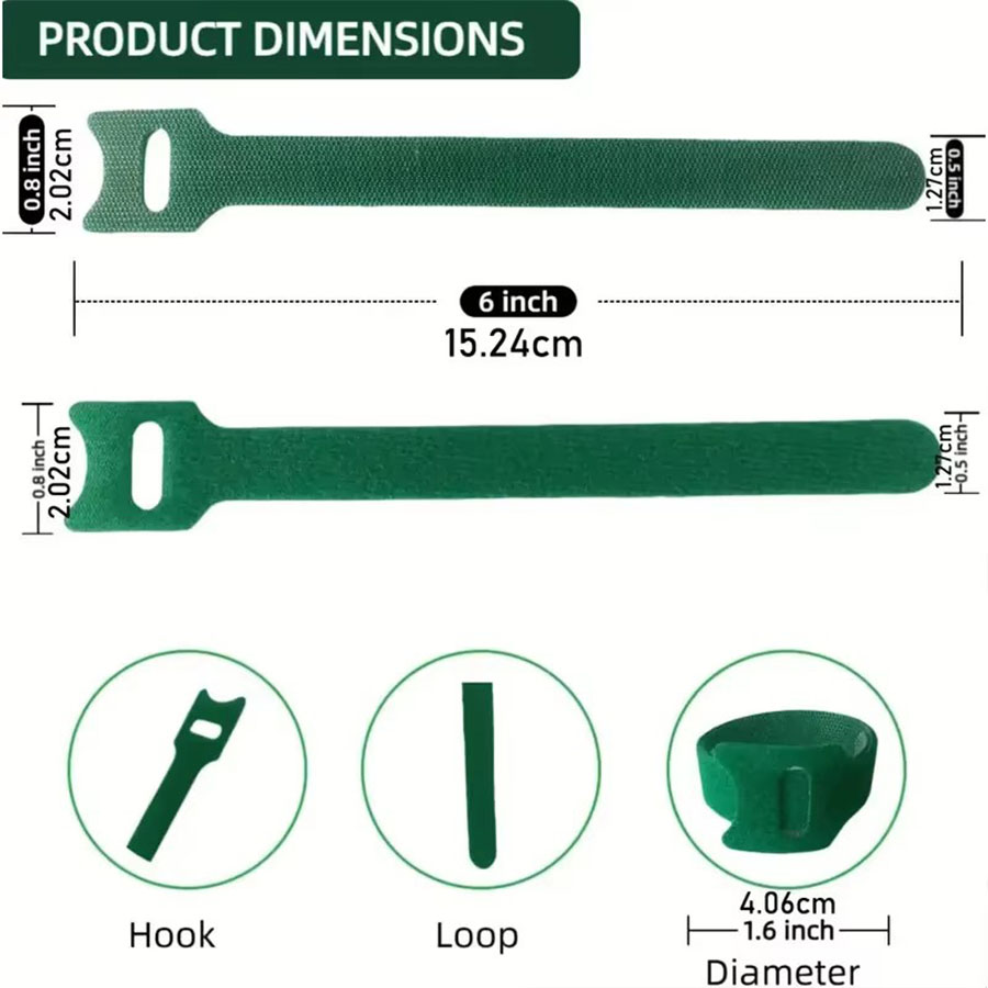 Reusable Green Plant Ties Nylo - Florist Supp 评论和价格