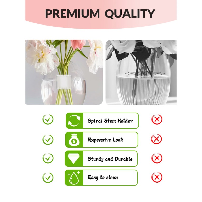 Spiral Stem Holder Sturdy Clea - Florist Supp 评论和价格