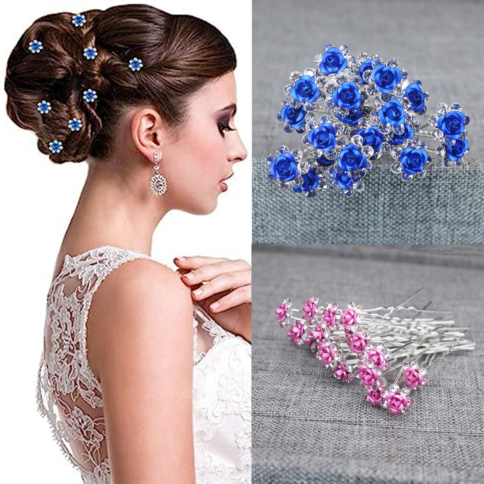 20PCS Rose Flower Rhinestone H - Florist Supplies 评论和价格