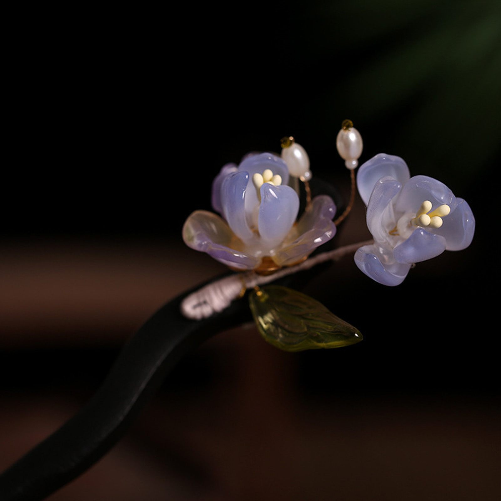 Vintage Wooden Flower Hairpin  - Florist Supplies 评论和价格