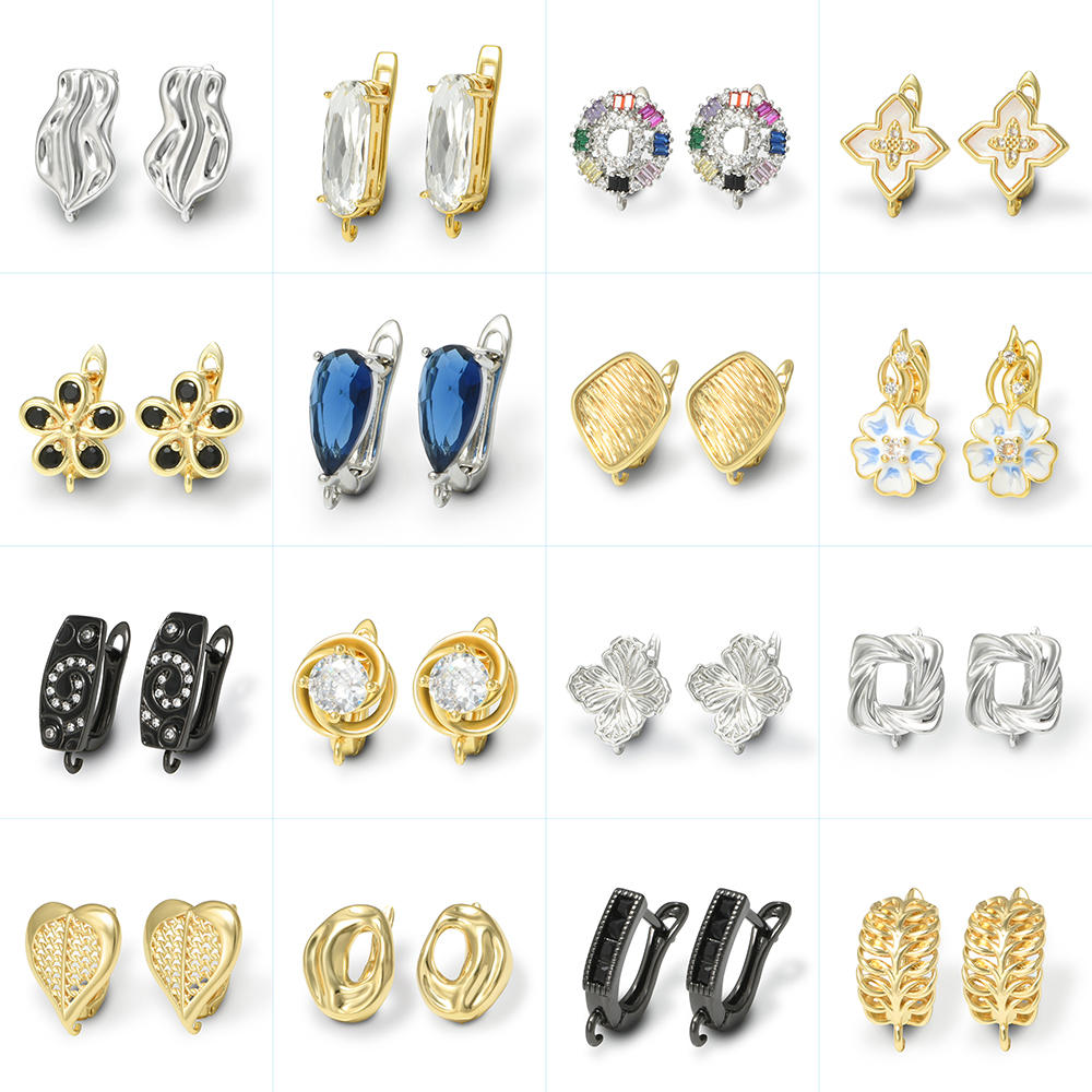 1 Pair 18K Gold Plated Brass E - Florist Supplies 评论和价格